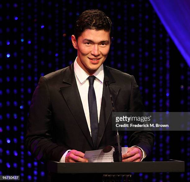 Actor Rick Yune speaks during the 60th annual ACE Eddie Awards at the Beverly Hilton Hotel on February 14, 2010 in Beverly Hills, California.