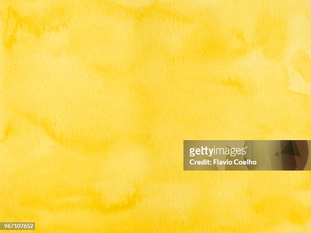 yellow watercolor texture background - yellow stock-fotos und bilder
