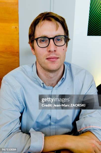 Portrait de l'écrivain italien Marco Magini, sélectionné pour représenter l'Italie au 14e Festival européen du premier roman à Budapest, au Festival...