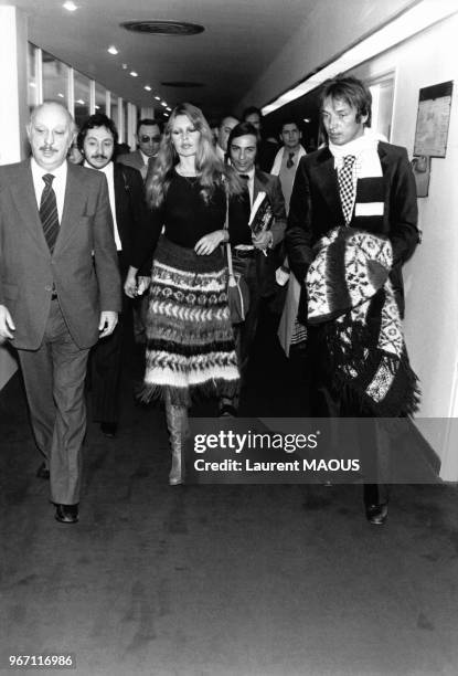 Brigitte Bardot, Allain Bougrain-Dubourg et Miroslav Brozek lors de la conférence de presse concernant le vote prononcé sur la régularisation des...