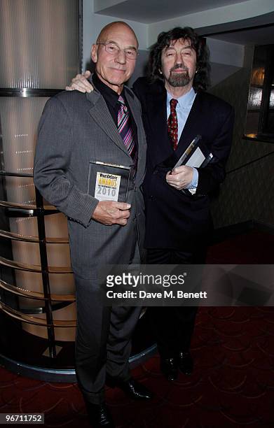 Patrick Stewart, Trevor Nunn and other celebrities attend the "Whats on Stage Awards" at the prince of Wales Theatre, London on February 14, 2010....