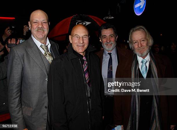 Matthew kelly, Patrick Stewart and other celebrities attend the "Whats on Stage Awards" at the prince of Wales Theatre, London on February 14, 2010....