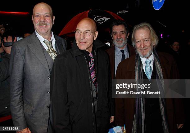 Matthew kelly, Patrick Stewart and other celebrities attend the "Whats on Stage Awards" at the prince of Wales Theatre, London on February 14, 2010....