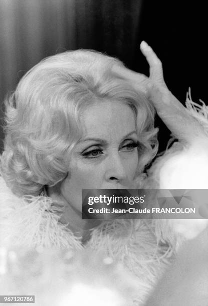 Danielle Darrieux dans le film Divine à Epinay le 28 janvier 1975, France.