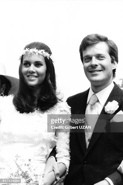 David de Rothschild, fils du baron et de la baronne Guy et Alix de Rothschild se marie avec Olimpia Aldobrandini le 29 juin 1974 à Reux, France.
