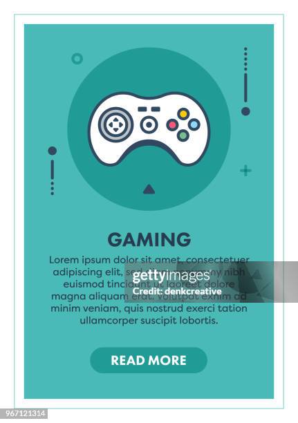 gaming concept banner - computer game control stock illustrations