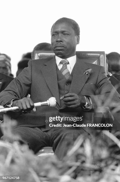 Daniel arap Moi, Président de la République le jour de son investiture le 14 octobre 1978, à Nairobi au Kenya.