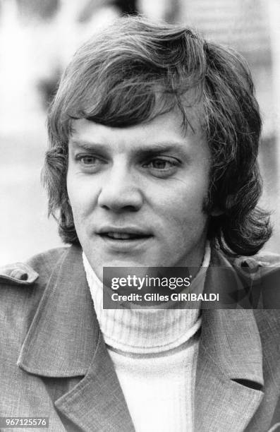 Portrait de l'acteur britannique Malcom McDowell le 17 mai 1973 au Festival de Cannes, France.