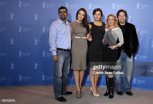 Producer Kia Jam, actresses Anna Anissimova, Camilla Belle, Virginia Madsen and director Trent Cooper attend the 'Father Of Invention' Photocall...