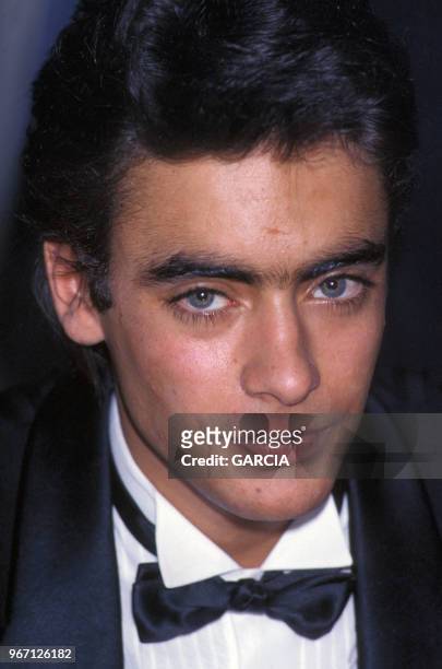 Portrait d'Anthony Delon le 14 mars 1985 à Paris, France.
