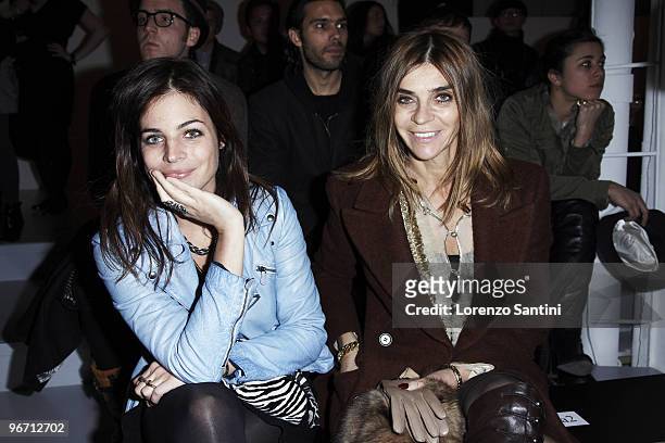 Julia Restoin-Roitfeld and Carine Roitfeld attend Altuzarra Fall 2010 during Mercedes-Benz Fashion Week at Milk Studios on February 13, 2010 in New...
