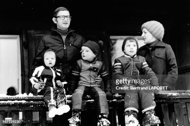 La famille Royale des Pays-Bas, avec le Prince Pieter van Vollenhoven, la Princesse Margriet, les Princes Maurits, Bernard et Peter Christiaan en...