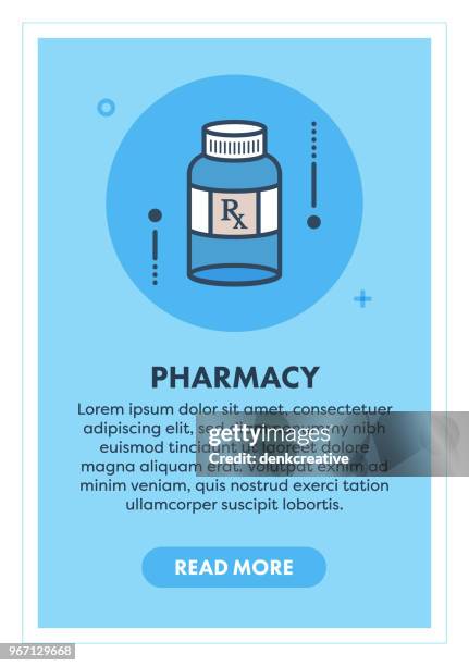 pharmacy concept banner - pharmacy store empty stock illustrations
