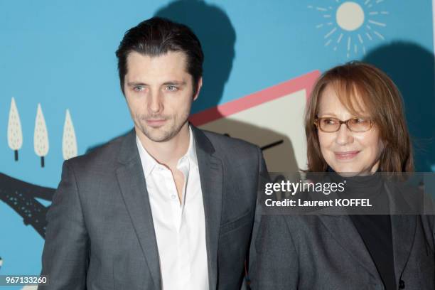 Nathalie Baye et Raphaël Personnaz pendant la cérémonie d?ouverture du 6ème 'My French Film Festival' à la Tour Eiffel le 17 janvier 2016, Paris,...