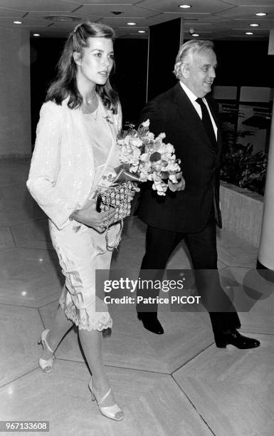 Le prince Rainier III et la princesse Caroline de Monaco le 14 mai 1978.