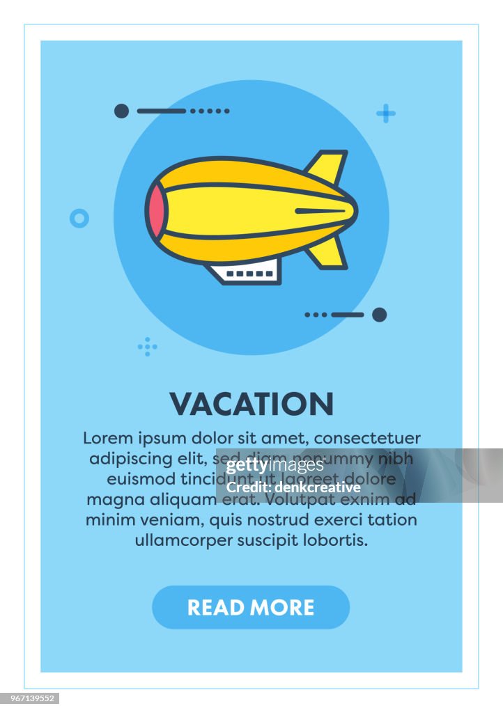 Retro Vacation Concept Banner