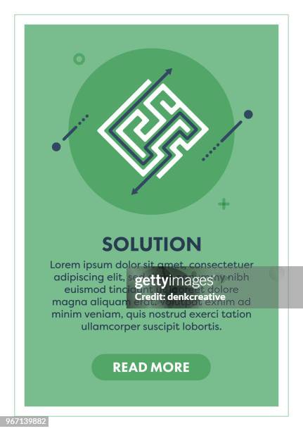 solution concept banner - maze vector stock illustrations