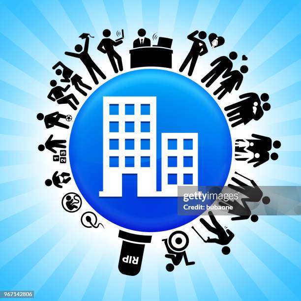 building  lifecycle stages of life background - life cycle icon stock illustrations