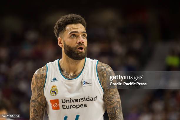 Jeffery Taylor during Real Madrid victory over Herbalife Gran Canaria in Liga Endesa playoff semifinals celebrated in Madrid at Wizink Center. June...