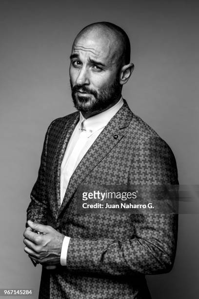 Spanish actor Alain Hernandez is photographed on self assignment during 21th Malaga Film Festival 2018 on April 18, 2018 in Malaga, Spain.