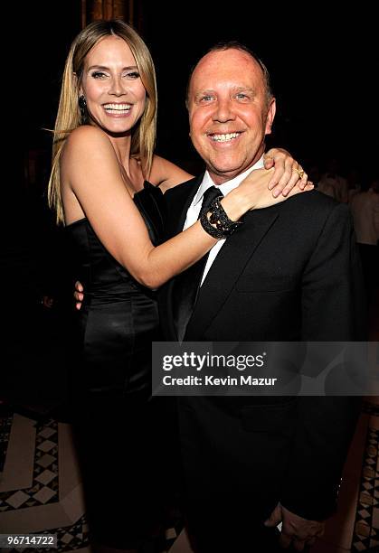 Heidi Klum and Michael Kors attends amfAR New York Gala Co-Sponsored by M.A.C Cosmetics at Cipriani 42nd Street on February 10, 2010 in New York City.