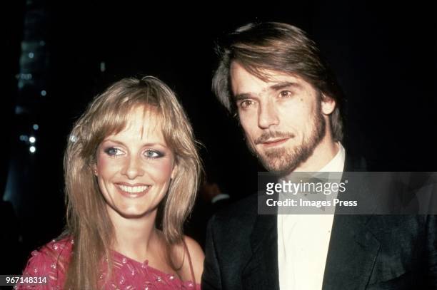 Twiggy and Jeremy Irons circa 1984 in New York.