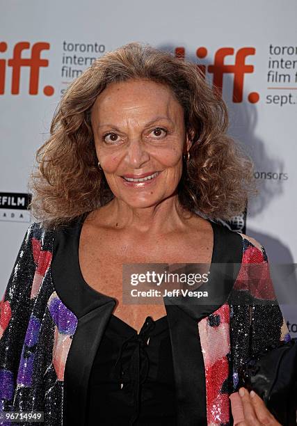 Designer Diane von Fürstenberg attends the "Tanner Hall" Premiere at the Isabel Bader Theatre during the 2009 Toronto International Film Festival on...