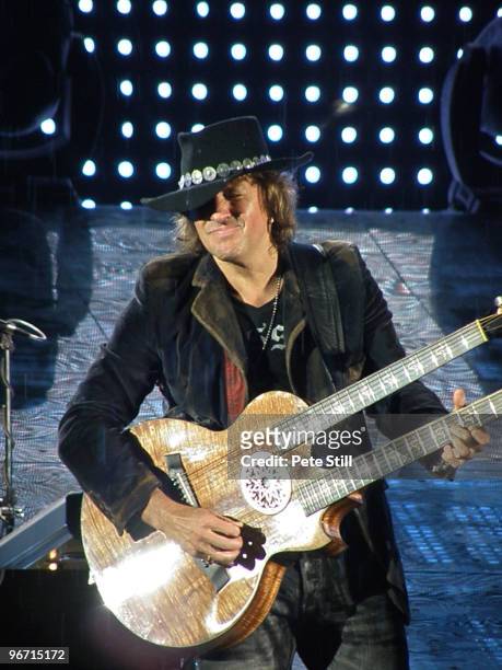 Richie Sambora of Bon Jovi performs on stage on the 'Lost Highway' tour at The Ricoh Arena on June 24th, 2008 in Coventry United Kingdom. He plays a...