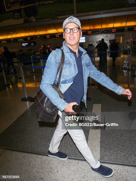 Michael Keaton is seen at Los Angeles International Airport on June 03, 2018 in Los Angeles, California.