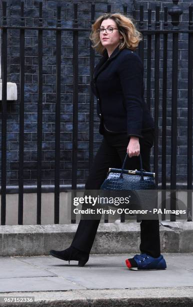 International Development Secretary Penny Mordaunt arrives in Downing Street.