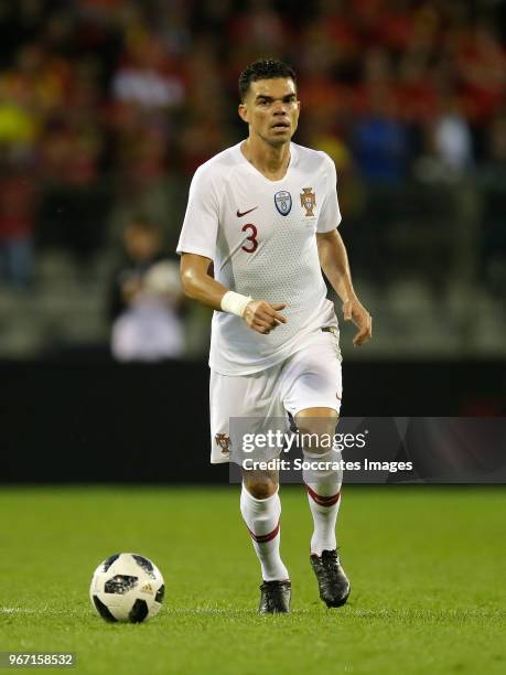 Pepe van Portugal during the International Friendly match between Belgium v Portugal at the Koning Boudewijnstadion on June 2, 2018 in Brussel Belgium