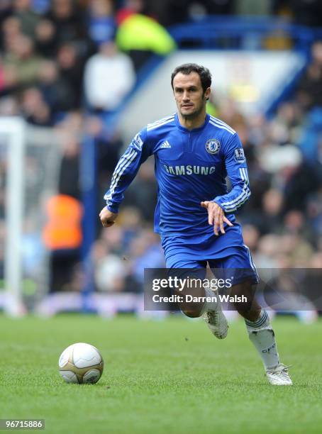 Ricardo Carvalho of Chelsea during a FA Cup 5th Round match between Chelsea and Cardiff City at Stamford Bridge on February 13, 2010 in London,...