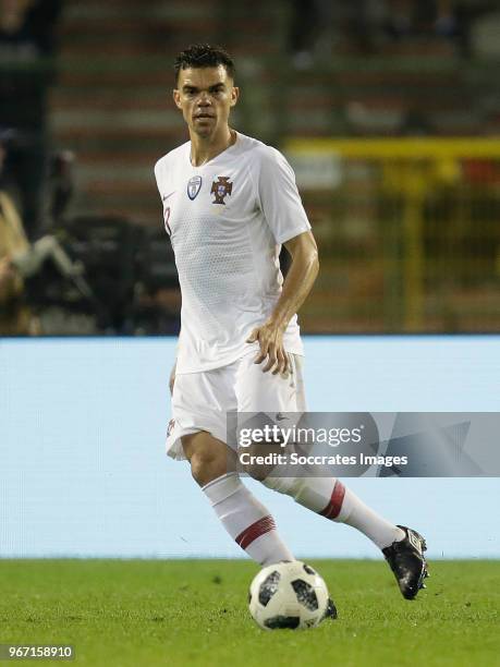 Pepe van Portugal during the International Friendly match between Belgium v Portugal at the Koning Boudewijnstadion on June 2, 2018 in Brussel Belgium