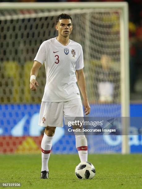 Pepe van Portugal during the International Friendly match between Belgium v Portugal at the Koning Boudewijnstadion on June 2, 2018 in Brussel Belgium