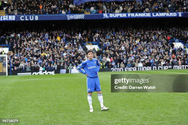 Yury Zhirkov of Chelsea during a FA Cup 5th Round match between Chelsea and Cardiff City at Stamford Bridge on February 13, 2010 in London, England.