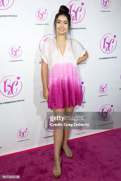 Laura Krystine attends the Bianca And Chiara D'Ambrosio Celebrate Their 13th Birthday Party at The Beverly Hilton Hotel on June 3, 2018 in Beverly...