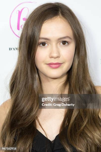 Olivia Sanabia attends the Bianca And Chiara D'Ambrosio Celebrate Their 13th Birthday Party at The Beverly Hilton Hotel on June 3, 2018 in Beverly...