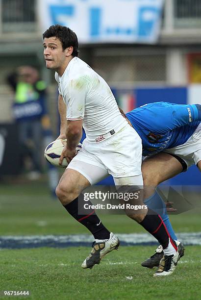 Danny Care of England moves the ball during the RBS Six Nations match between Italy and England at Stadio Flaminio on February 14, 2010 in Rome,...