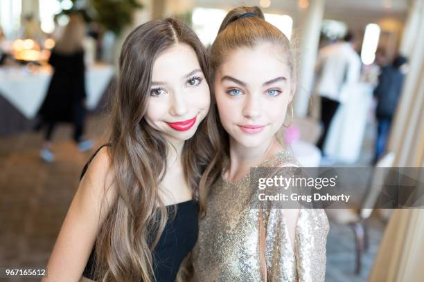 Lulu Lambros and Jade Weber attend the Bianca And Chiara D'Ambrosio Celebrate Their 13th Birthday Party at The Beverly Hilton Hotel on June 3, 2018...