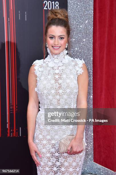 Lauren McQueen attending the British Soap Awards 2018 held at The Hackney Empire, London.