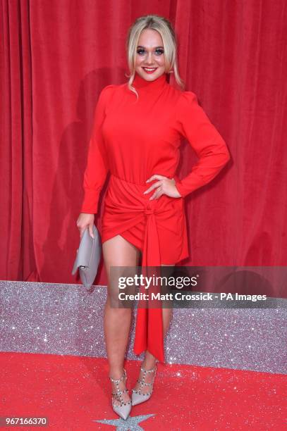 Nicole Barber Lane attending the British Soap Awards 2018 held at The Hackney Empire, London.