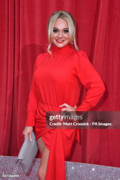 Nicole Barber Lane attending the British Soap Awards 2018 held at The Hackney Empire, London.