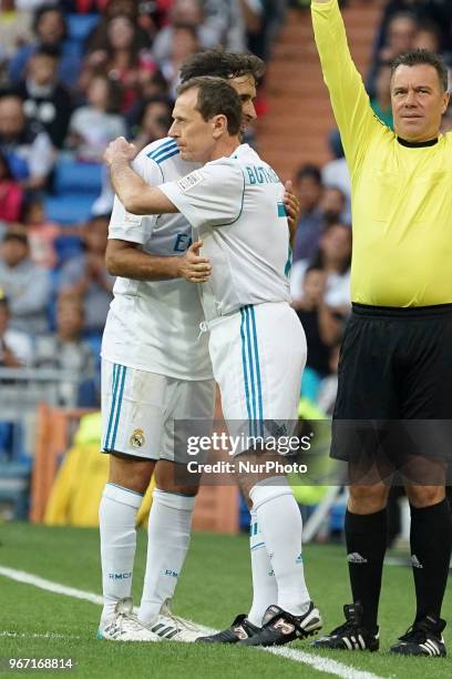 Raul Gonzalez Blanco of Real Madrid Legends during the Corazon Classic match between Real Madrid Legends and Asenal Legends at Estadio Santiago...