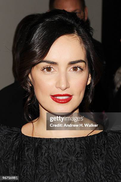 Actress Ana de la Reguera attends the Carolina Herrera Fall 2010 Fashion Show during Mercedes-Benz Fashion Week at the Tent at Bryant Park on...