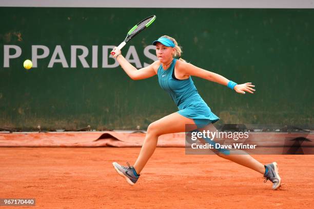 Loudmilla Bencheikh of France during Day 9 of the French Open 2018 on June 3, 2018 in Paris, France.