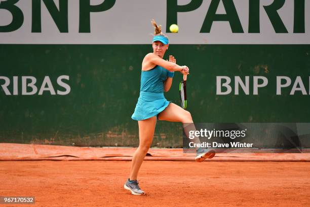 Loudmilla Bencheikh of France during Day 9 of the French Open 2018 on June 3, 2018 in Paris, France.