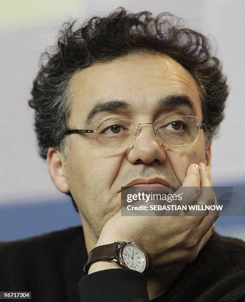 Mexican director Rodrigo Garcia addresses the press conference for the film "Revolucion" in the Panorama Special section of the 60th Berlinale Film...