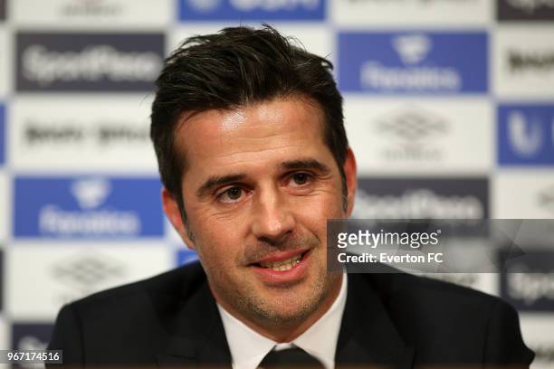 Everton manager Marco Silva during a press conference at USM Finch Farm on June 4, 2018 in Halewood, England.