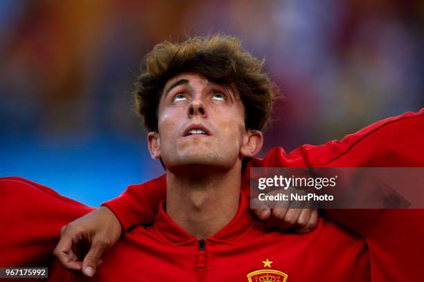 Alvaro Odriozola during a International friendly match between Spain against Switzerland in La Ceramica Stadium, Villarreal, Spain, on 03 June of...