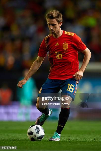 Nacho Monreal during a International friendly match between Spain against Switzerland in La Ceramica Stadium, Villarreal, Spain, on 03 June of 2018.